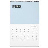 Moderner Minimalistischer Farbkalender Kalender (Feb 2026)