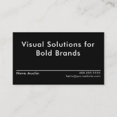 Moderner Minimalistischer, feiner Grafikdesigner Visitenkarte (Rückseite)