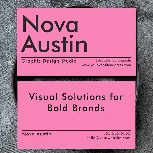 Moderner Minimalistischer, feiner Grafikdesigner Visitenkarte