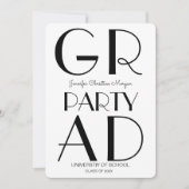 Moderner Minimalistischer Foto Abschluss Einladung (Vorderseite)