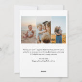 Moderner Minimalistischer Foto Feiertagskarte (Rückseite)