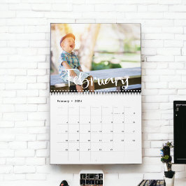 Moderner Minimalistischer Foto Kalender