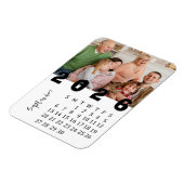 Moderner Minimalistischer Foto-Kalender im Septemb Magnet (Linke Seite)