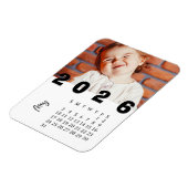 Moderner Minimalistischer Foto-Kalender Mai 2026 Magnet (Linke Seite)
