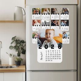 Moderner Minimalistischer Foto-Kalender November 2 Magnet
