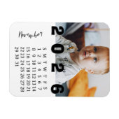 Moderner Minimalistischer Foto-Kalender November 2 Magnet (Horizontal)