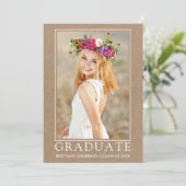 Moderner Minimalistischer Foto Kraft Abschluss Ankündigung (Stehend Vorderseite)