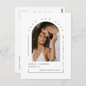 Moderner Minimalistischer Foto QR Code Rette unser Postkarte (Vorne/Hinten)