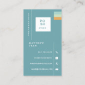 Moderner Minimalistischer Fotograf Visitenkarte (Rückseite)