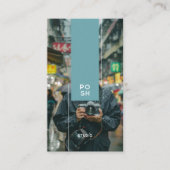 Moderner Minimalistischer Fotograf Visitenkarte (Vorderseite)