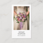 Moderner Minimalistischer Fotograf Visitenkarte (Vorderseite)