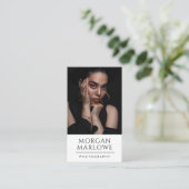 Moderner Minimalistischer Fotograf Visitenkarte (Stehend Vorderseite)