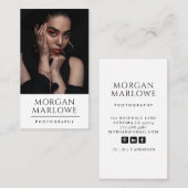 Moderner Minimalistischer Fotograf Visitenkarte (Vorne/Hinten)