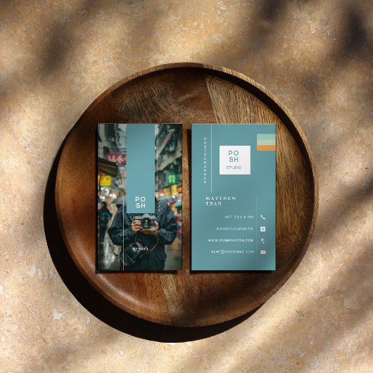 Moderner Minimalistischer Fotograf Visitenkarte