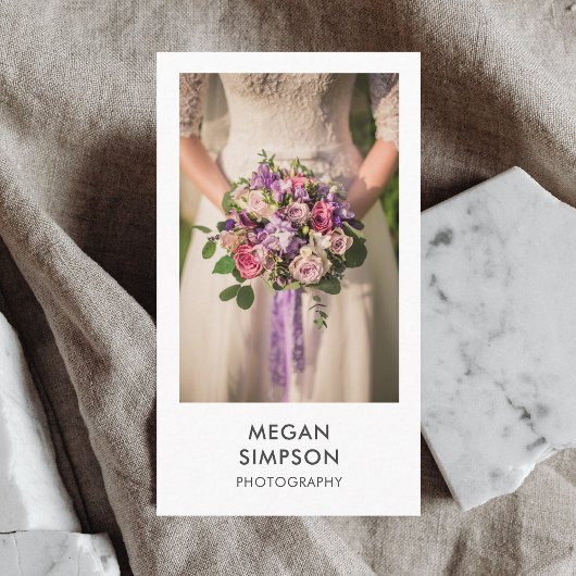 Moderner Minimalistischer Fotograf Visitenkarte