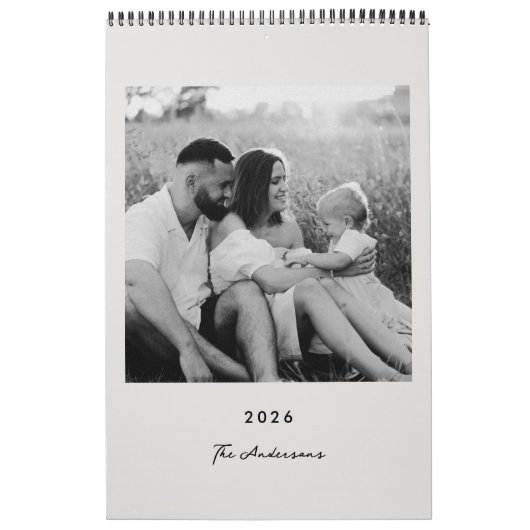 Moderner minimalistischer Fotokalender 2026 Kalender (Titelbild)