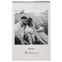 Moderner minimalistischer Fotokalender 2026