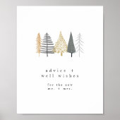 moderner minimalistischer, frisch verheirateter Ra Poster (Vorne)