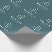 Moderner Minimalistischer froher Weihnachten Grüne Geschenkpapier (Ecke)