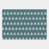 Moderner Minimalistischer froher Weihnachten Grüne Geschenkpapier Set (Vorderseite)