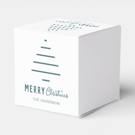 Moderner Minimalistischer froher Weihnachten Grüne Geschenkschachtel