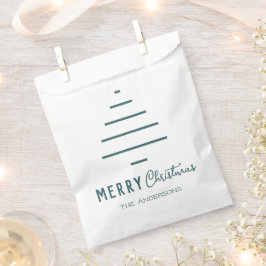 Moderner Minimalistischer froher Weihnachten Grüne Geschenktütchen