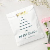 Moderner Minimalistischer froher Weihnachten Grüne Geschenktütchen (Versiegelt)