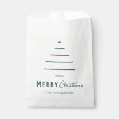 Moderner Minimalistischer froher Weihnachten Grüne Geschenktütchen (Vorderseite)