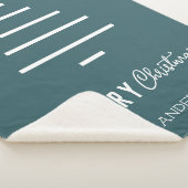 Moderner Minimalistischer froher Weihnachten Grüne Sherpadecke (3/4)