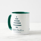 Moderner Minimalistischer froher Weihnachten Grüne Tasse (Vorderseite Links)
