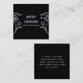 Moderner Minimalistischer Game Tester Designer Coo Quadratische Visitenkarte (Vorne/Hinten)