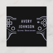 Moderner Minimalistischer Game Tester Designer Coo Quadratische Visitenkarte (Vorderseite)