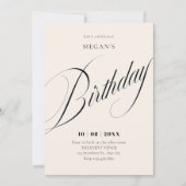 Moderner minimalistischer Geburtstag Einladung (Vorderseite)