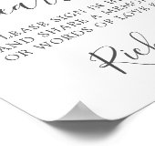 Moderner Minimalistischer Gedenktisch Poster (Ecke)