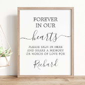 Moderner Minimalistischer Gedenktisch Poster