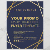 Moderner Minimalistischer geometrischer 8,5" x 11" Flyer (Vorne)