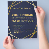 Moderner Minimalistischer geometrischer 8,5" x 11" Flyer (Hand)