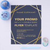 Moderner Minimalistischer geometrischer 8,5" x 11" Flyer (Einzeln)