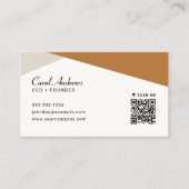 Moderner Minimalistischer geometrischer Formen QR- Visitenkarte (Vorderseite)