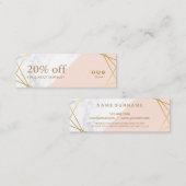 Moderner Minimalistischer geometrischer Mini Visitenkarte (Vorne/Hinten)