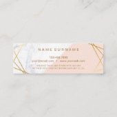 Moderner Minimalistischer geometrischer Mini Visitenkarte (Rückseite)