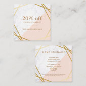 Moderner Minimalistischer geometrischer Quadratische Visitenkarte (Vorne/Hinten)