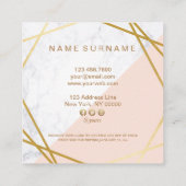 Moderner Minimalistischer geometrischer Quadratische Visitenkarte (Rückseite)