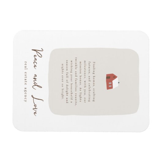 Moderner Minimalistischer Geschäftsaufenthalt mit Magnet (Horizontal)