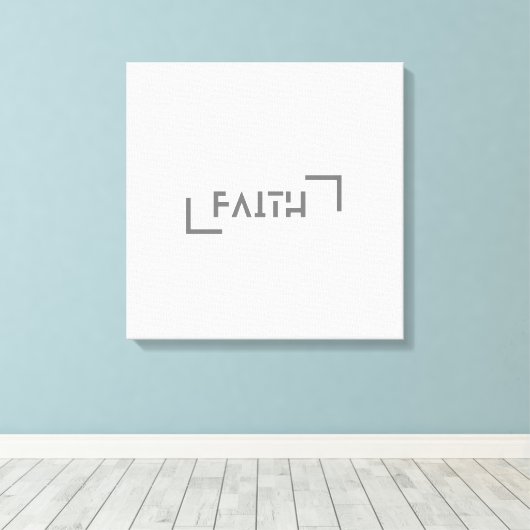 Moderner Minimalistischer Glaube Leinwanddruck (Insitu (Holzboden))