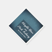 Moderner Minimalistischer Glitzer Glam Wedding Ver Serviette (Ecke)