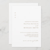 Moderner Minimalistischer Gold QR Code in einer Ho Einladung (Vorne/Hinten)