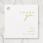 Moderner Minimalistischer Gold Schriftart Vielen D Geschenkanhänger (Vorderseite)