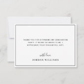 Moderner Minimalistischer Goldener Abschluss Dankeskarte (Rückseite)