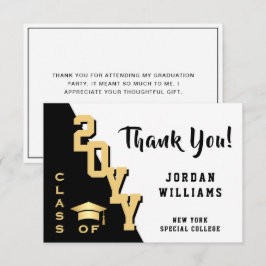 Moderner Minimalistischer Goldener Abschluss Dankeskarte